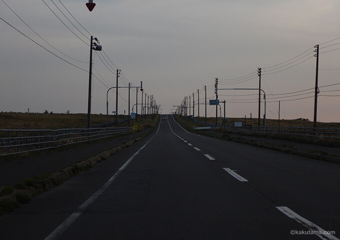 利尻島の道路
