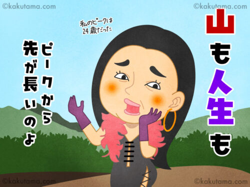 登山用語「ピーク」にまつわるイラスト