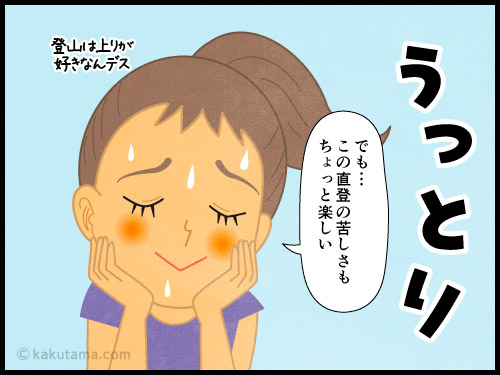 登山用語「直登」に関する4コマ漫画