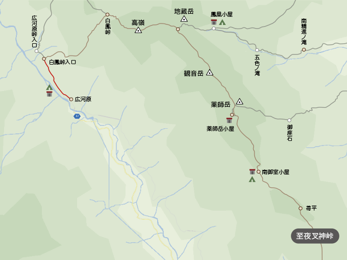 鳳凰三山地図