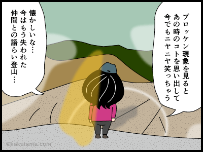 ブロッケン現象にまつわる4コマ漫画4