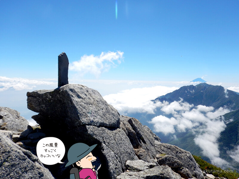 甲斐駒ケ岳摩利支天と富士山