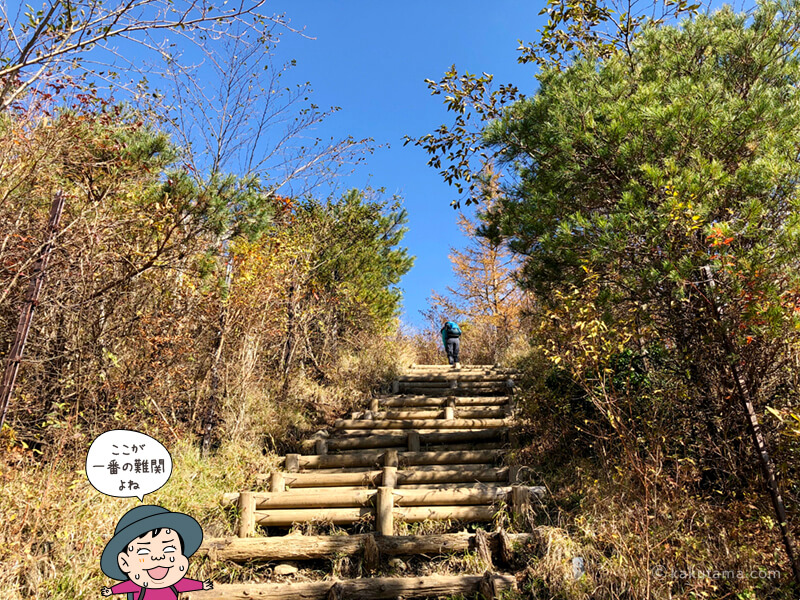 花立山荘前の恐怖の階段1