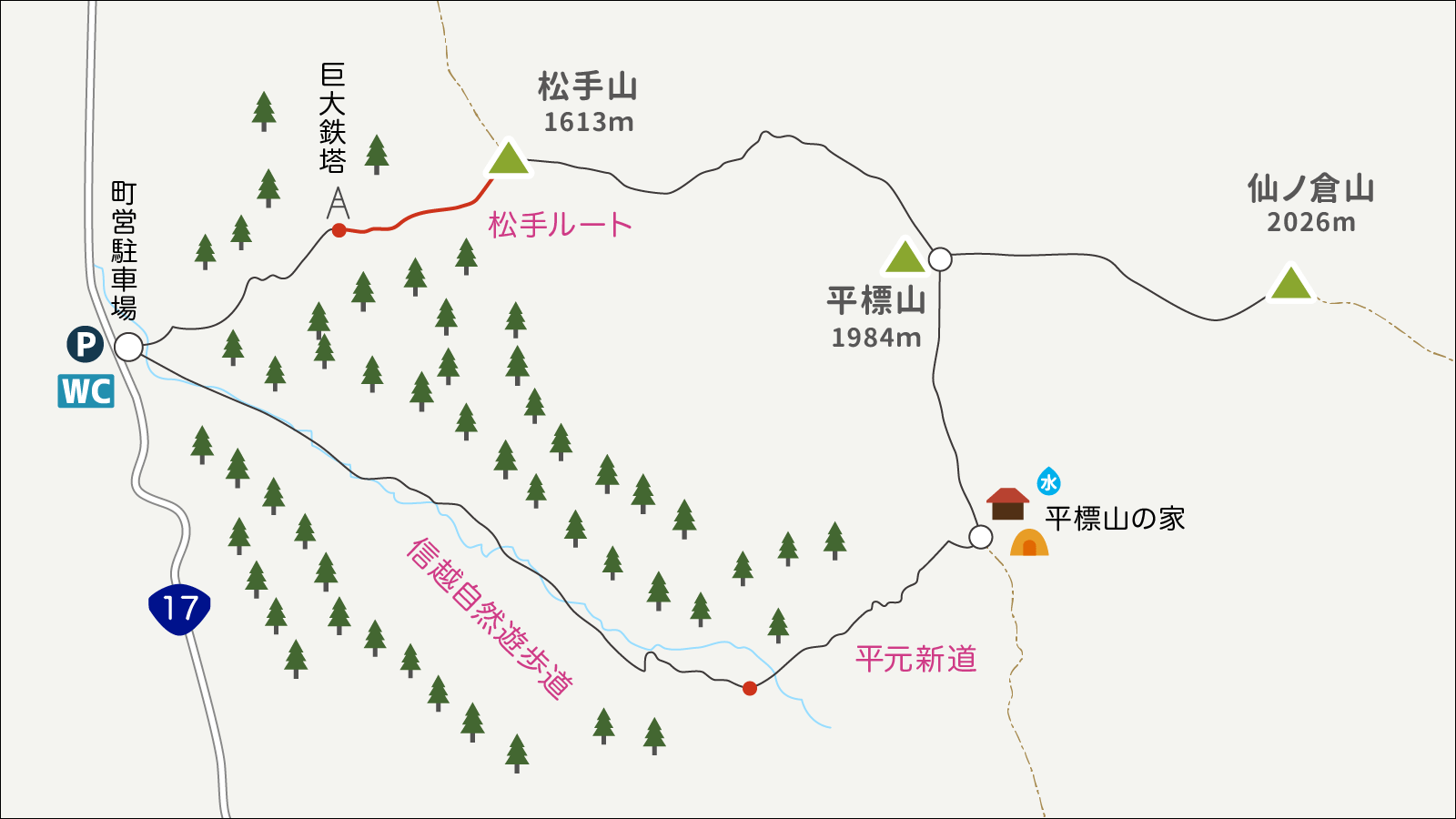 平標山イラストマップ2