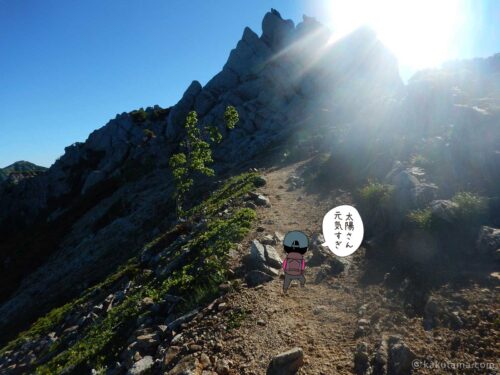大天井岳直下の気持ちの良い登山道3