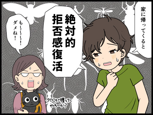 山では平気な虫が家では苦手な登山者の漫画