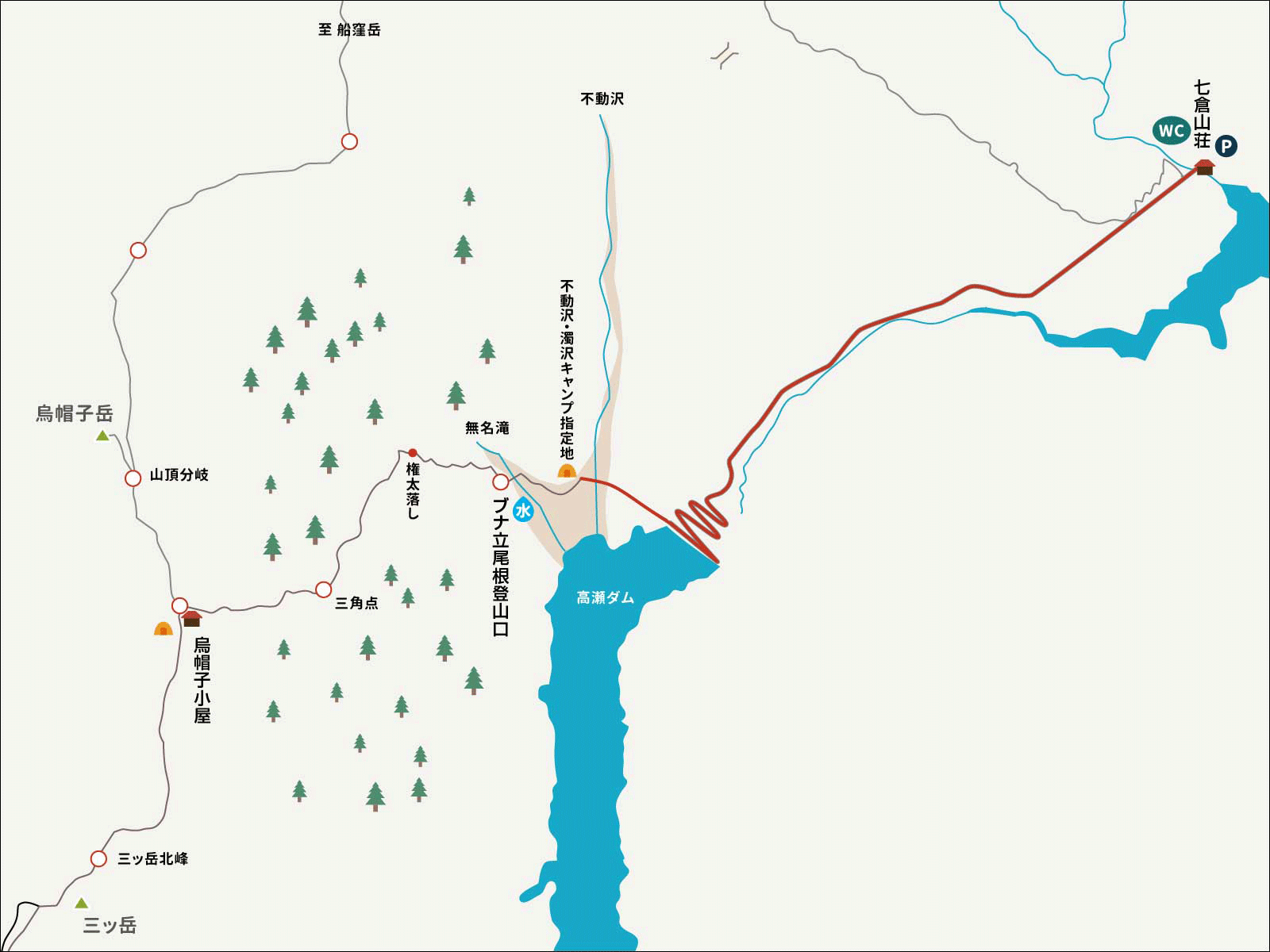 高瀬ダム地図
