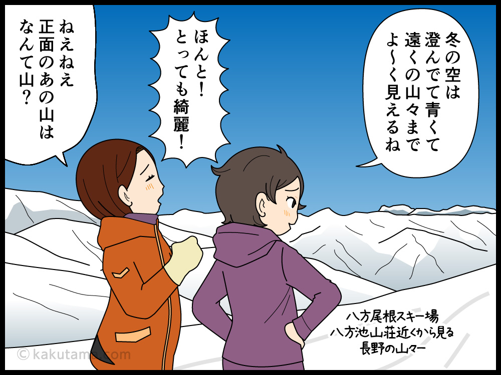 登山好きのスキーヤーは雪山で山座同定をすることがある漫画