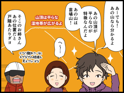 登山好きのスキーヤーは雪山で山座同定をすることがある漫画