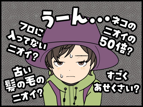 長年登山をしてきたが、未だ登山中に獣臭を嗅いだことがない登山者の4コマ漫画