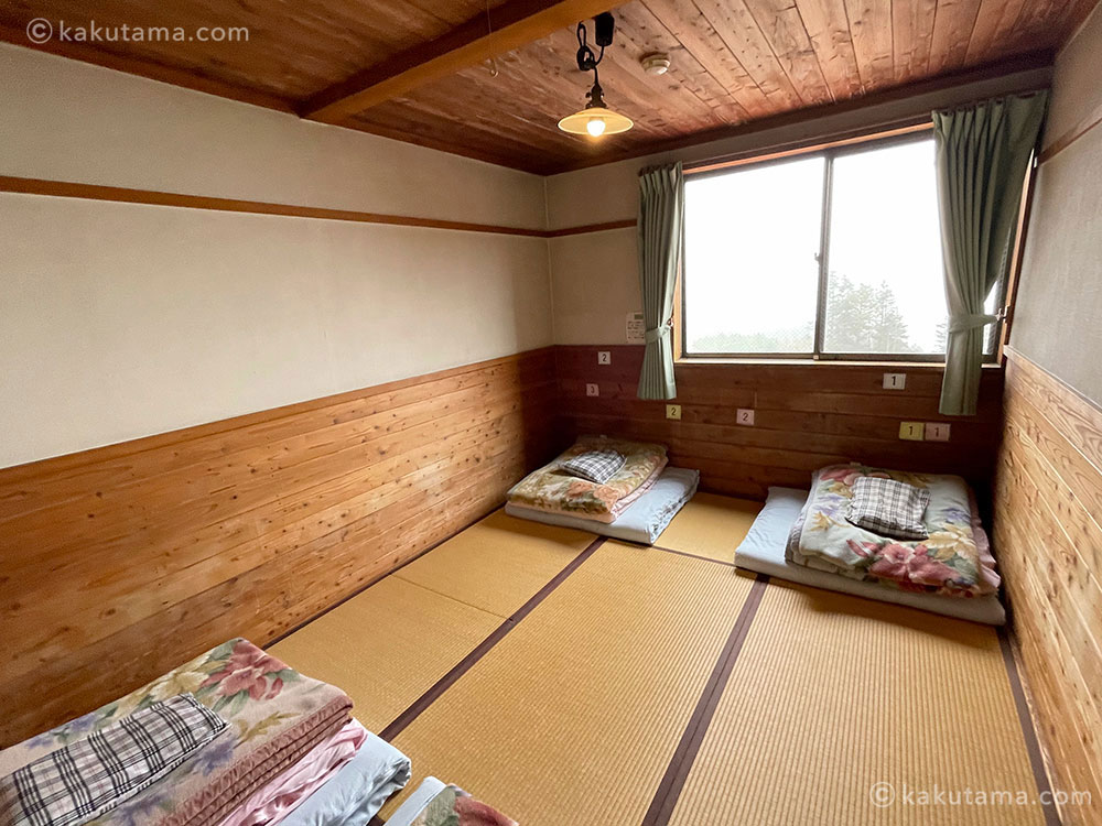 西穂山荘の宿泊部屋の写真