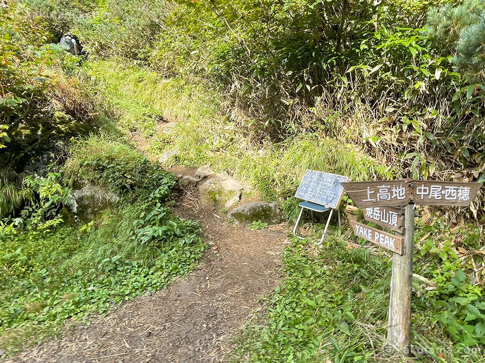 焼岳小屋から焼岳山頂への写真