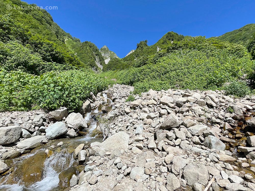 雨飾山、荒菅沢の写真