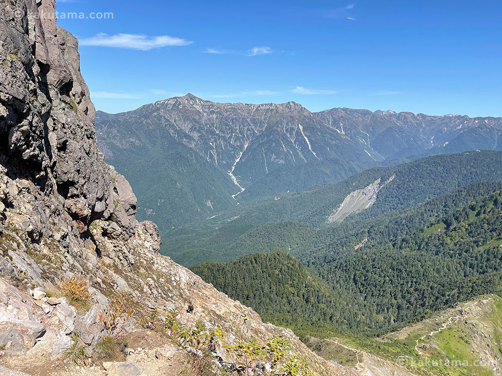 焼岳への登山道の写真
