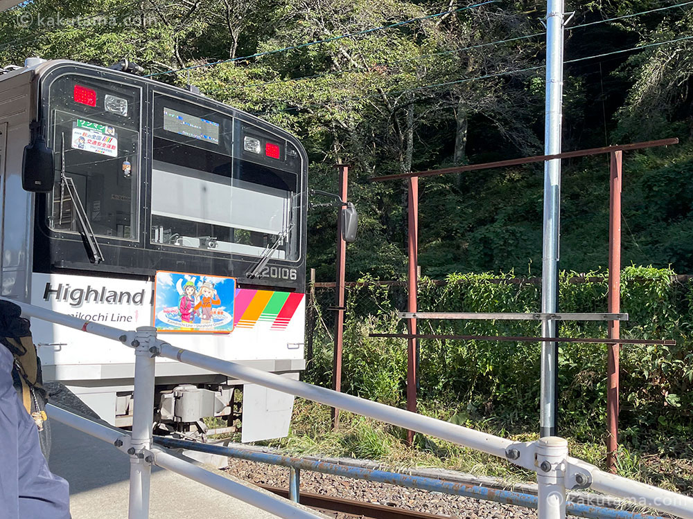新島々の電車の写真