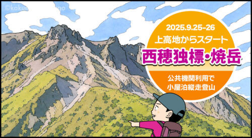 上高地から西穂独標と焼岳登山（10）焼岳のタイトル画面
